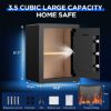 Picture of RYCUZO 3.5 Cuft Large Safe Box, Digital Keypad Home Security Safe With Fireproof Bag & Alarm System(Black)