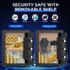 Picture of RXDSAFE 3.5 Cuft Large Safe Box, Digital Keypad Home Security Safe With Fireproof Bag & Alarm System(Black)