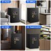 Picture of RXDSAFE 5.5 Cuft Large Safe Box, Digital Keypad Home Security Safe With Fireproof Bag & Alarm System(Black)