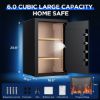 Picture of RXDSAFE 6.0 Cuft Large Safe Box, Digital Keypad Home Security Safe With Fireproof Bag & Alarm System(Black)