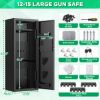 Picture of RXDSAFE 12-15 Gun Cabinet, Quick Access Long Gun Safe for Home Rifles and Pistols, Large Unassembled Rifle Safe with Removable Shelves, Digital Keypad, Pegboard