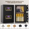 Picture of RXDSAFE 5.6 Cuft Large Double Door Safe Box, Digital Keypad Home Security Safe With Fireproof Waterproof Bag & Adjustable Shelf