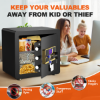 Picture of RYCUZO 2.5 Cuft Safe Box, Digital Keypad Home Security Safe With Fireproof Waterproof Bag & Adjustable Shelf