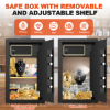 Picture of RYCUZO 5.5 Cuft Large Safe Box, Security Home Safe with Interior Safe Lock Box, Fireproof Waterproof Document Bag, Electronic Keypad Digital Lock, for House Office
