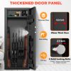 Picture of RYCUZO 12-15 Gun Cabinet, Quick Access Long Gun Safe for Home Rifles and Pistols, Large Unassembled Rifle Safe with Removable Shelves, Digital Keypad, Pegboard
